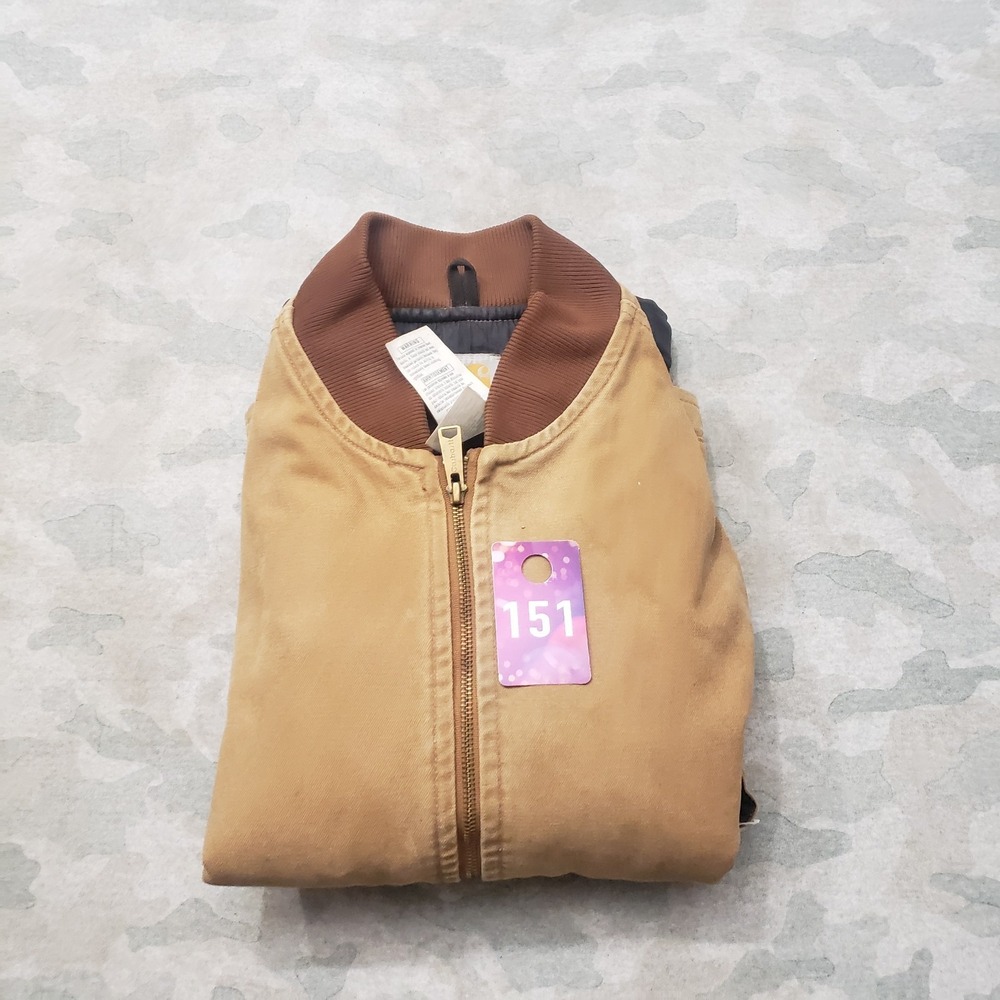 Vintage Carhartt Vest Mens Large Tall Brown Full Zip Diamond Quilted Workwear - Picture 10 of 10
